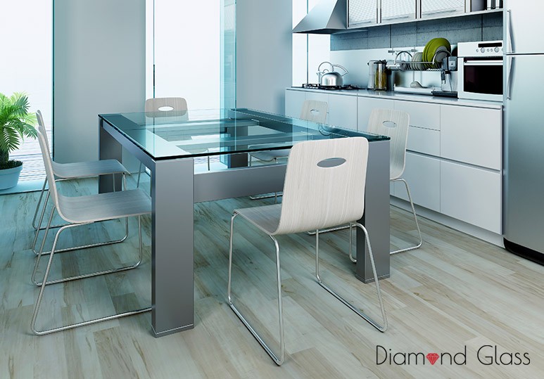 Custom Glass Table Tops Calgary High, Benefits Of Glass Dining Table